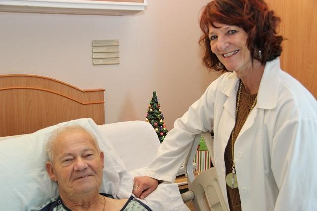 Bonnie Zabirka with a patient