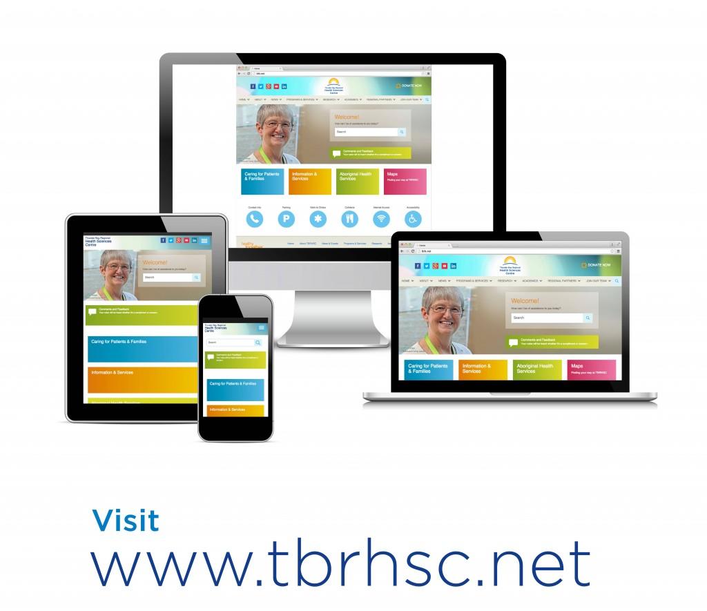 New TBRHSC website on different media devices