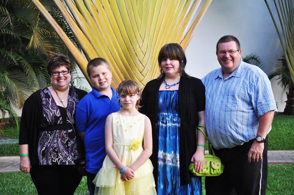 The Bauer family of Hornepayne, Ontario. David (far right) shares his experiences with grief and moving ahead after his wife, Bonnie (far left), passed away from cancer in October of 2012.
