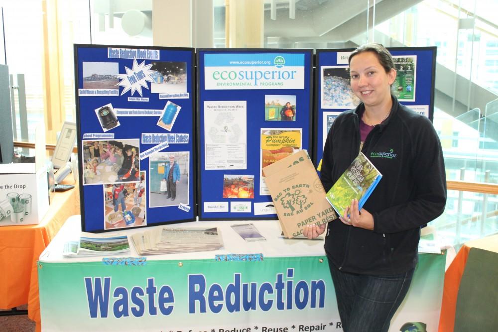 Shannon Costigan, Program Coordinator for EcoSuperior Environmental Programs also had a booth at TBHRSC to promote Waste Reduction Week.