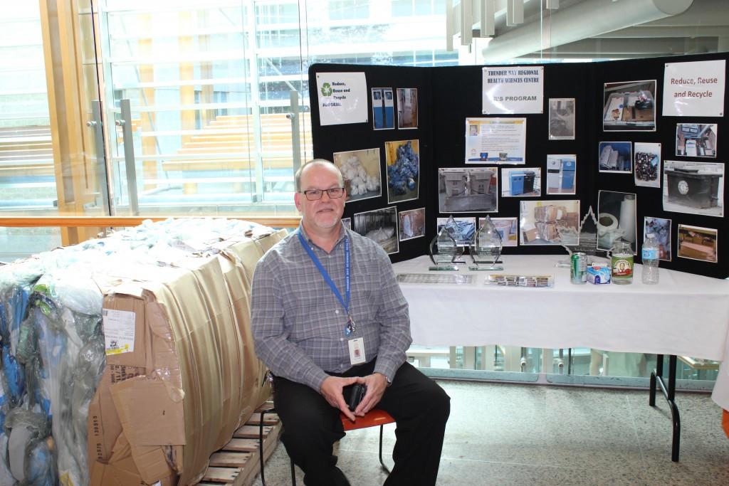 Randy Mehagan, Manager of Housekeeping, TBRHSC had a booth set up displaying some of the ways TBRHSC is reducing waste.