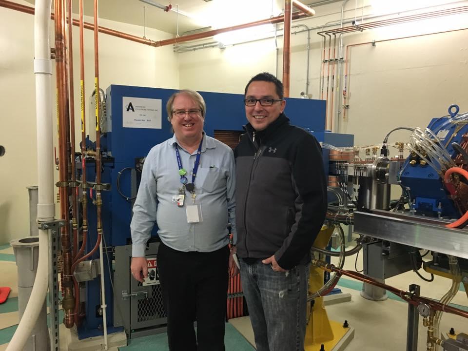 Dr. Mike Campbell, Director of Cyclotron Operations and The Honourable Don Rusnak, MP for Thunder Bay-Rainy River
