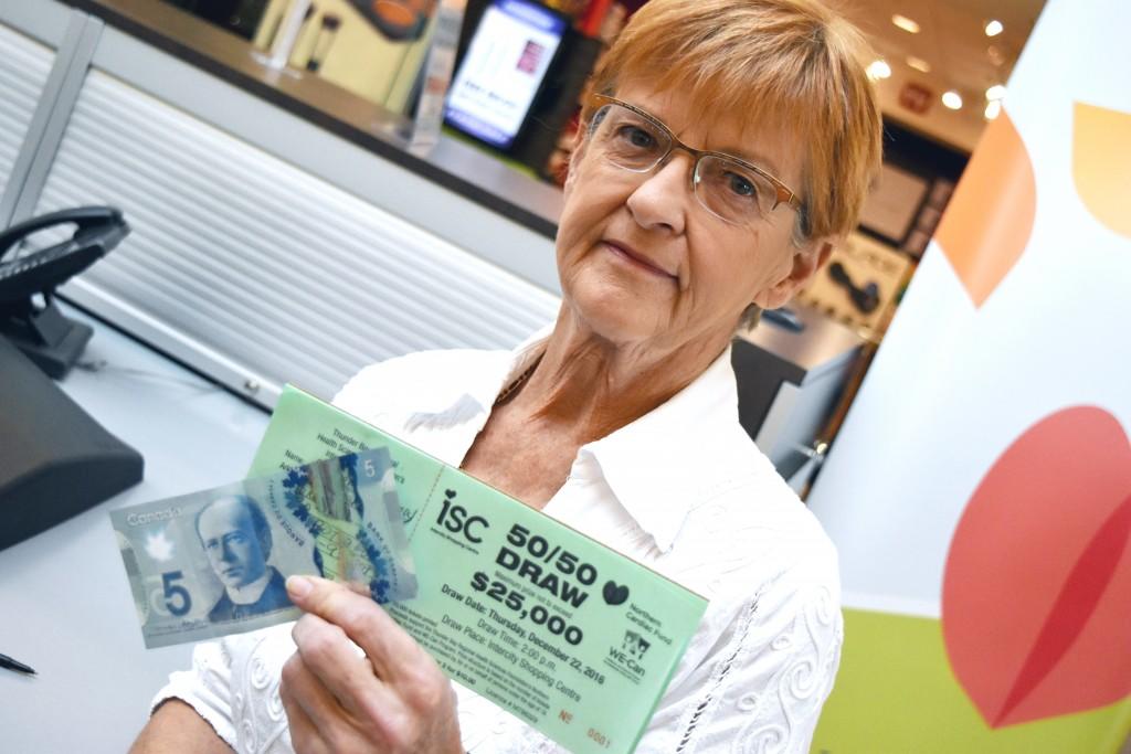 Last year's winner of the Intercity Shopping Centre 50/50 Cash Draw