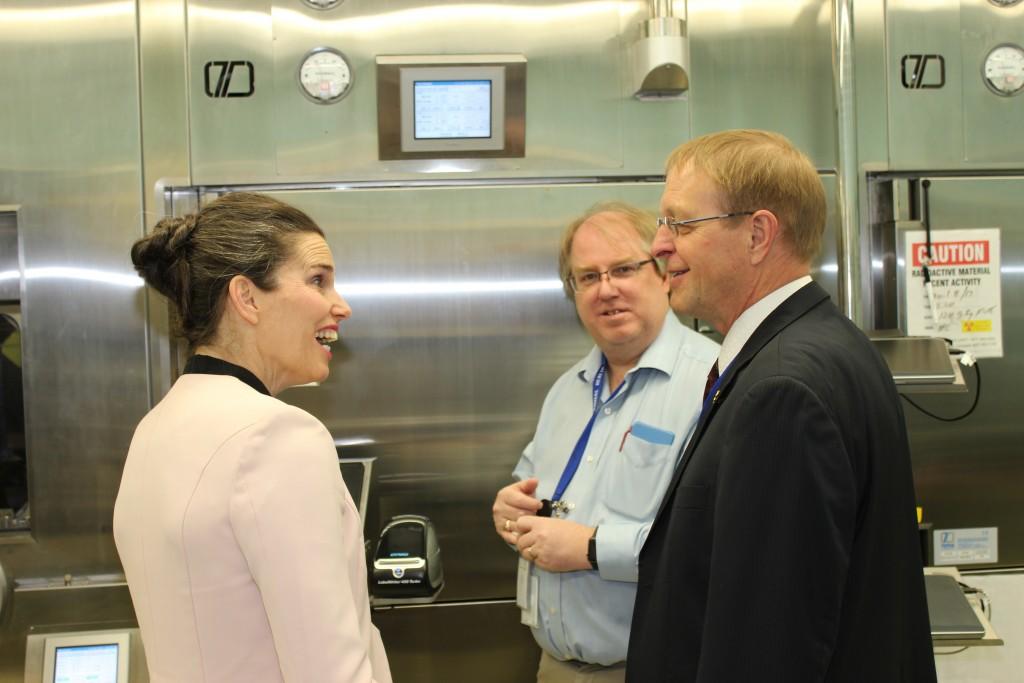 The Honourable Kristy Duncan, Minister of Science, toured the Cyclotron facility