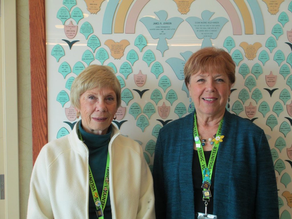 Madeline Chase and Sandra Stewart, Cancer Centre Volunteers.