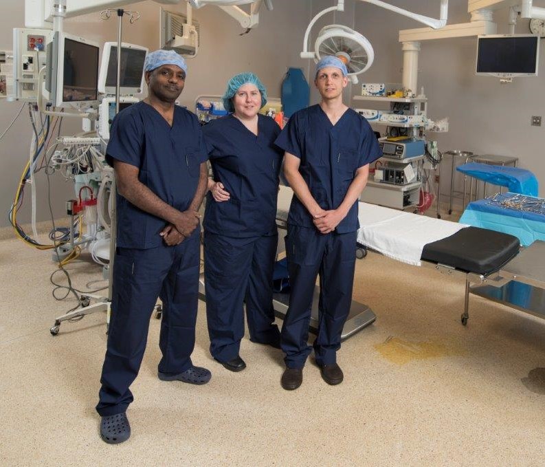 The three vascular surgeons at Thunder Bay Regional Health Sciences Centre