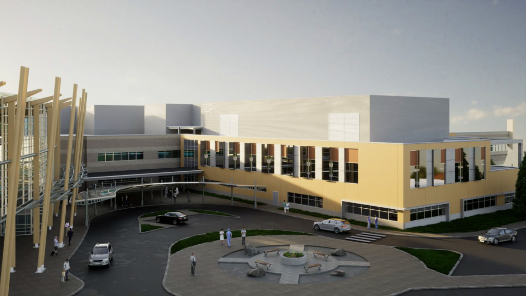 An architectural rendering of the future Cardiovascular Surgery Program facility at Thunder Bay Regional Health Sciences Centre.