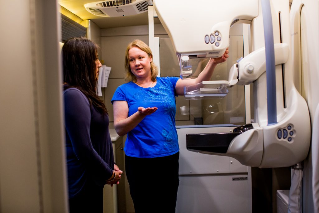 The Ontario Breast Screening Program (OBSP) recommends that most eligible women, Two-Spirit, trans, and non-binary people ages 40 to 74 get a mammogram every two years.