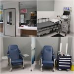 Clockwise: Renovated Reception, ECG, and Phlebotomy areas.